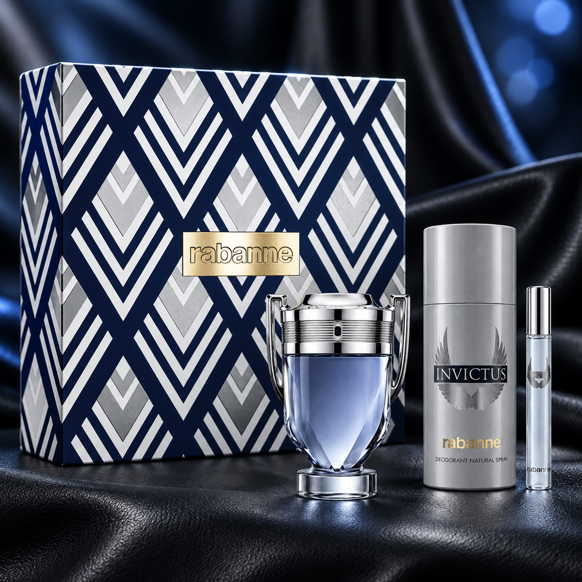 Paco Rabanne Invictus EDT 100 ML + Travel 10 ML + Desodorante 150 ML